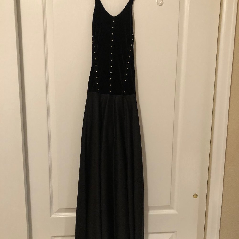 Womens Velvet-Poly Dance Long Dress Costume Sz Med